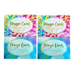 Set of 4 Crown Jewlz Christian 20ct Prayer and Scripture Cards NWT